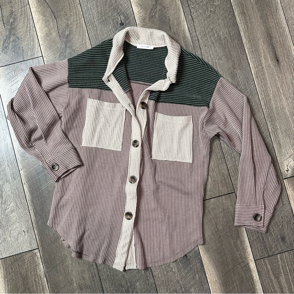 Reborn J Tops - Reborn J Colorblock Button Down